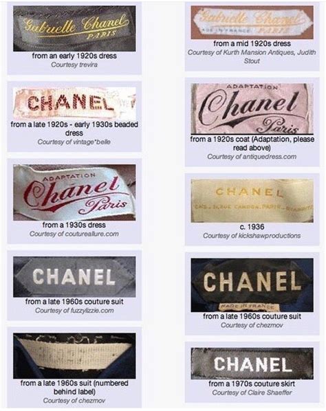 chanel label|chanel labels for clothing.